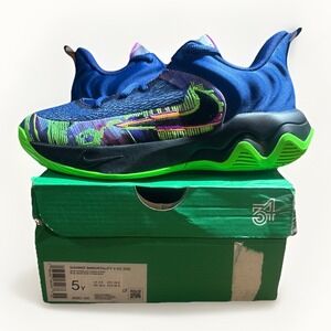 Nike Giannis Immortality 4 KC GS Size 5Y Blue Void/Green Strike New W/ Box